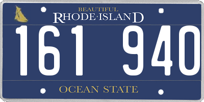 RI license plate 161940