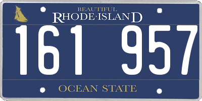 RI license plate 161957