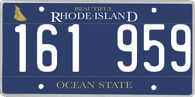RI license plate 161959