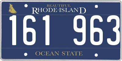 RI license plate 161963