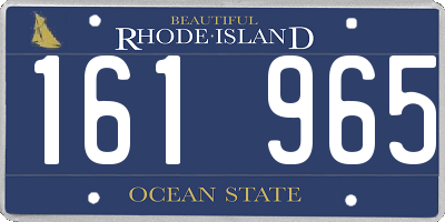 RI license plate 161965