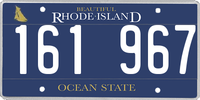 RI license plate 161967