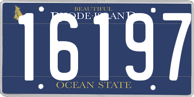 RI license plate 16197