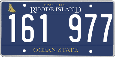 RI license plate 161977