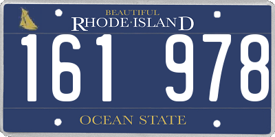 RI license plate 161978
