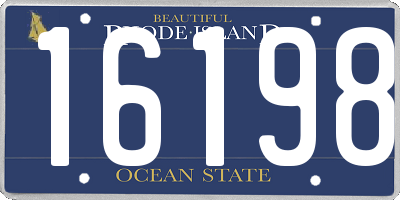 RI license plate 16198
