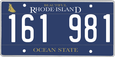 RI license plate 161981