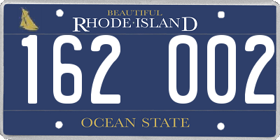 RI license plate 162002