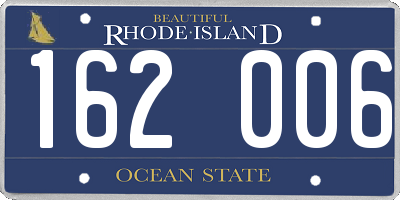 RI license plate 162006