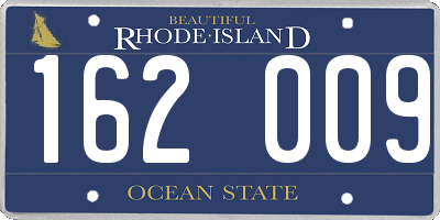 RI license plate 162009