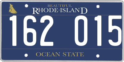 RI license plate 162015
