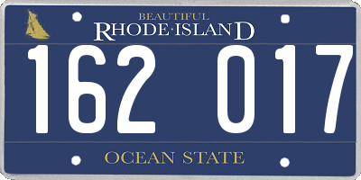 RI license plate 162017