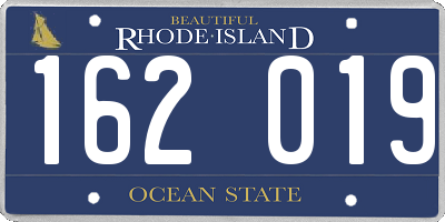 RI license plate 162019