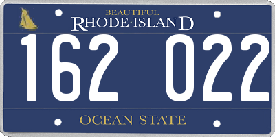 RI license plate 162022