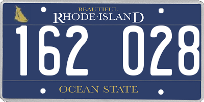 RI license plate 162028