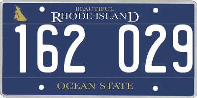 RI license plate 162029