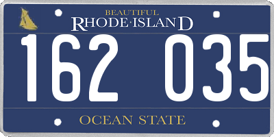 RI license plate 162035