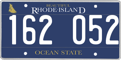 RI license plate 162052