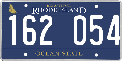 RI license plate 162054