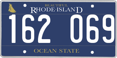 RI license plate 162069