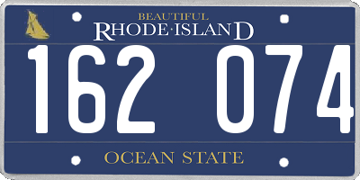 RI license plate 162074
