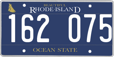 RI license plate 162075