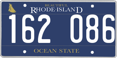 RI license plate 162086