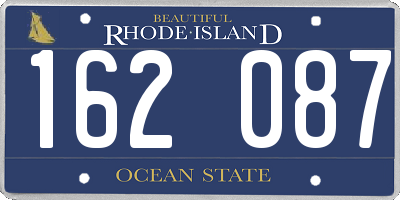 RI license plate 162087