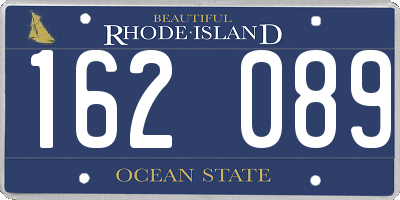 RI license plate 162089