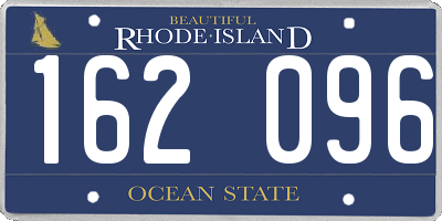 RI license plate 162096