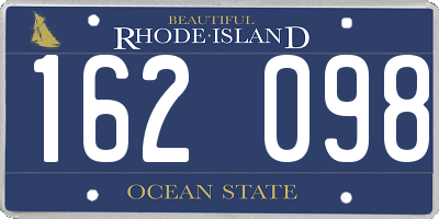 RI license plate 162098