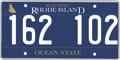 RI license plate 162102