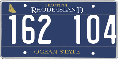 RI license plate 162104