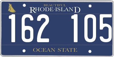 RI license plate 162105