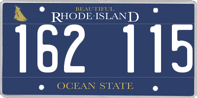 RI license plate 162115