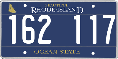 RI license plate 162117