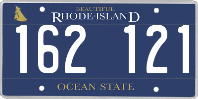 RI license plate 162121
