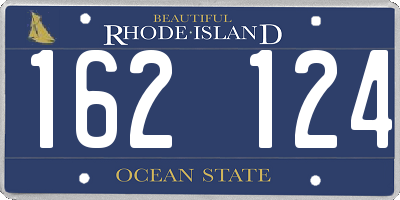 RI license plate 162124