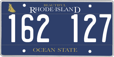 RI license plate 162127