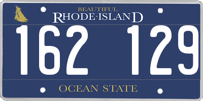 RI license plate 162129