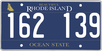 RI license plate 162139
