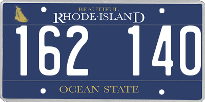 RI license plate 162140