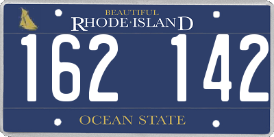 RI license plate 162142