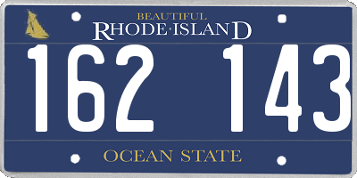 RI license plate 162143