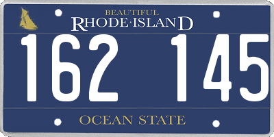 RI license plate 162145