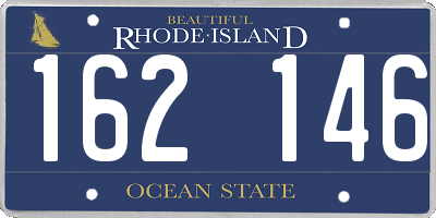 RI license plate 162146
