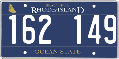 RI license plate 162149