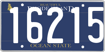RI license plate 16215