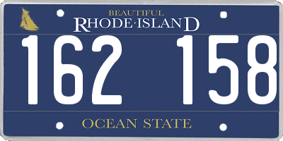 RI license plate 162158