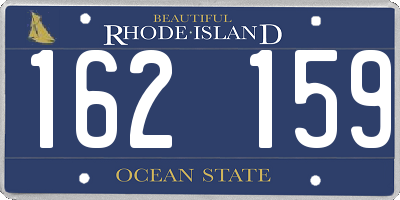 RI license plate 162159